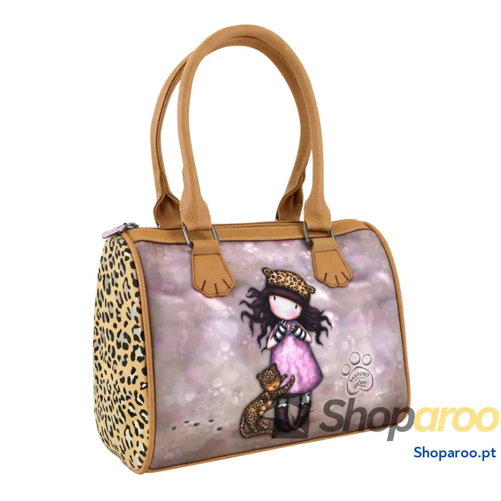 Bolso de mão Gorjuss Leopardo (28 x 22 x 13 cm)