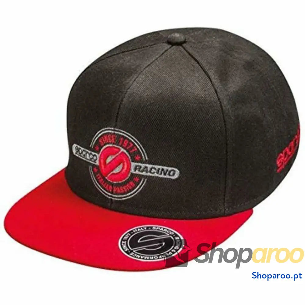 Boné de Desporto Sparco Childs Rebel Preto/Vermelho
