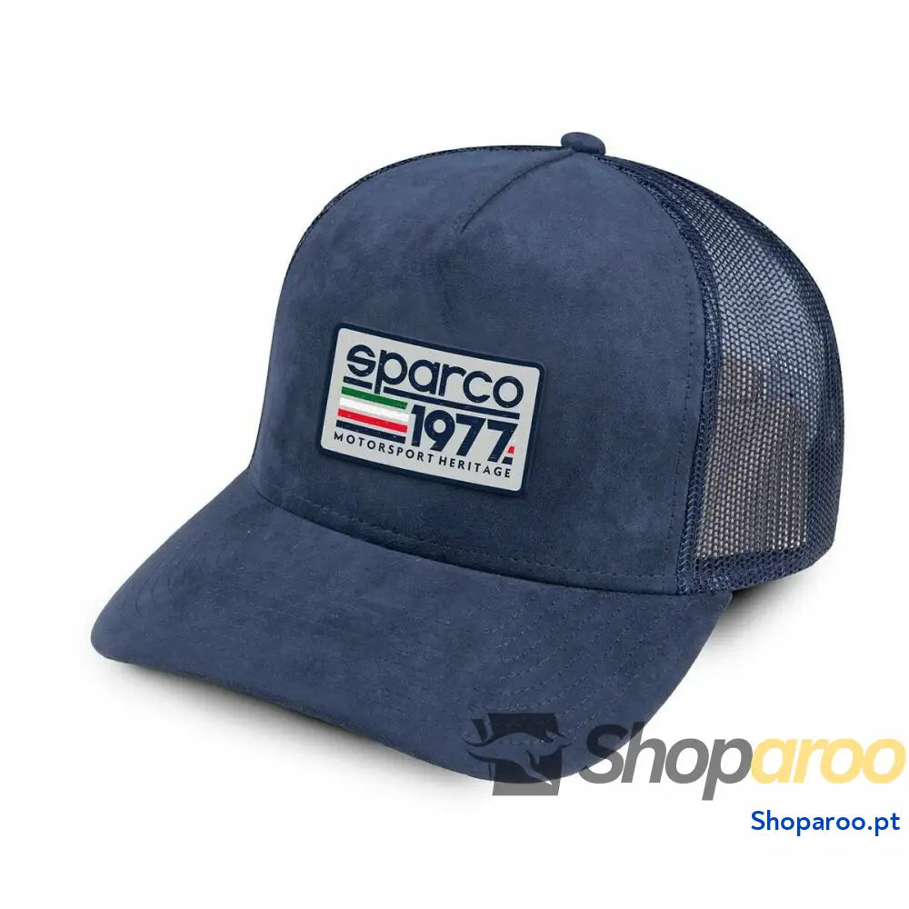 Boné de Desporto Sparco TRUCKER Azul Marinho
