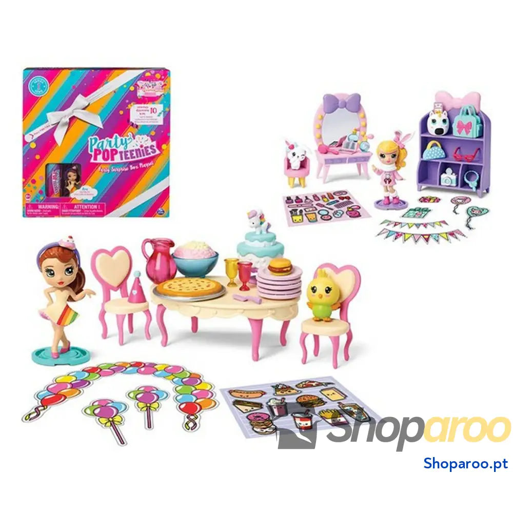 Boneca Party Pop Teeneis Acessórios Caixa surpresa