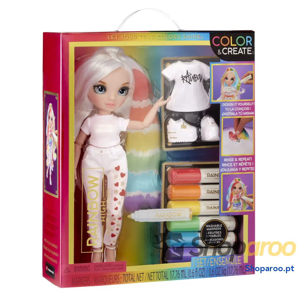 Boneca Rainbow High Color & Create 22 cm
