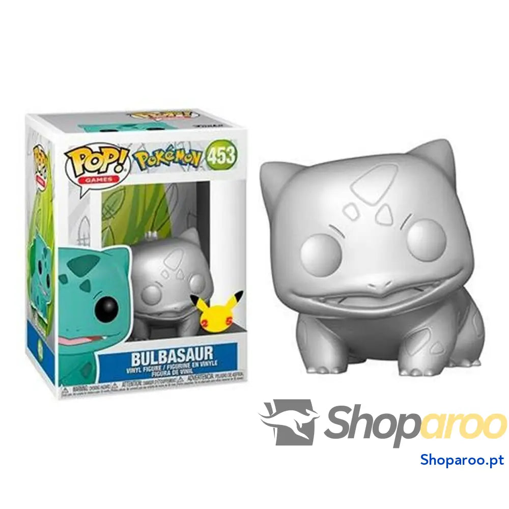 Boneco Funko Pop! Bulbasur Nº453 metálico Prateado