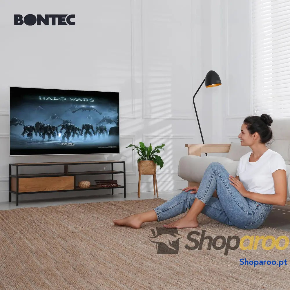 BONTEC Suporte de parede para TV ecrãs planos e curvos 23 70 polegadas suporte inclinável giratório com braço duplo