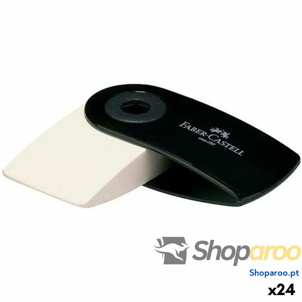 Borracha Faber-Castell Sleeve Mini Capa Preto (24 Unidades)