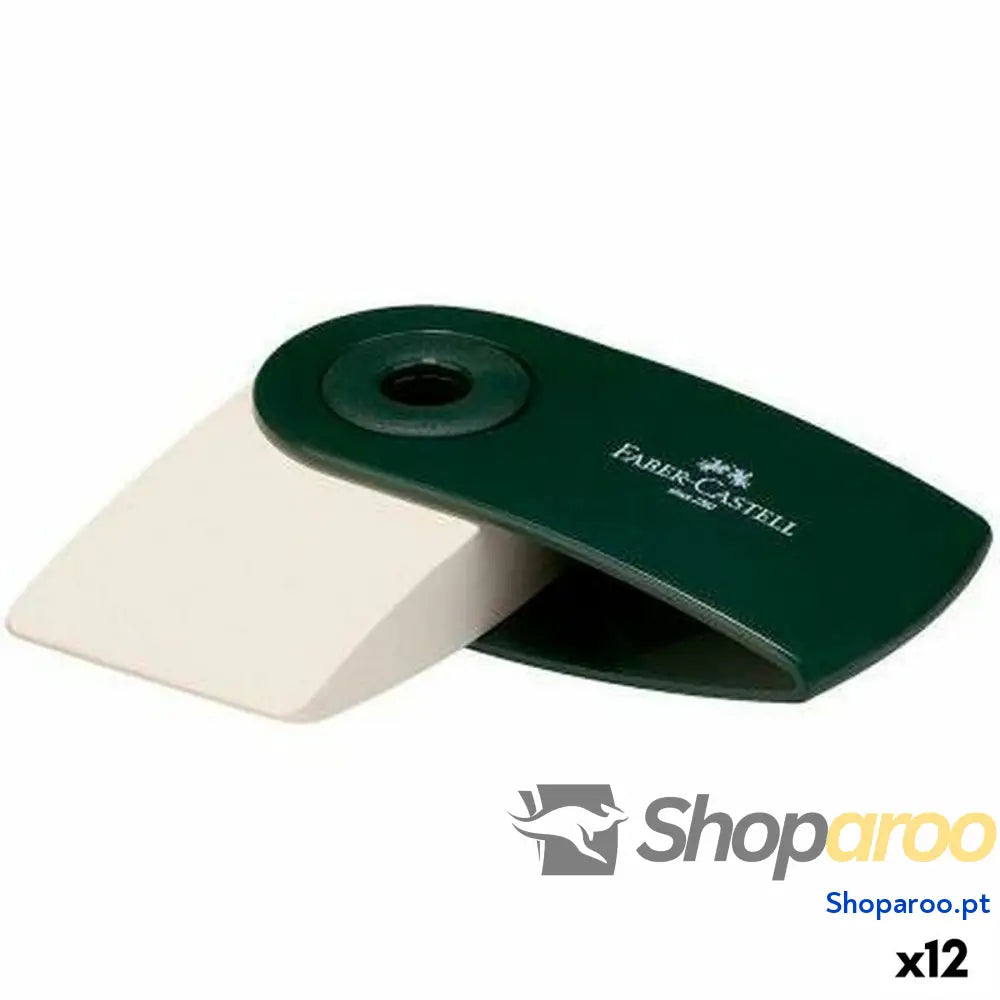 Borracha Faber-Castell Sleeve Mini Capa Verde (12 Unidades)