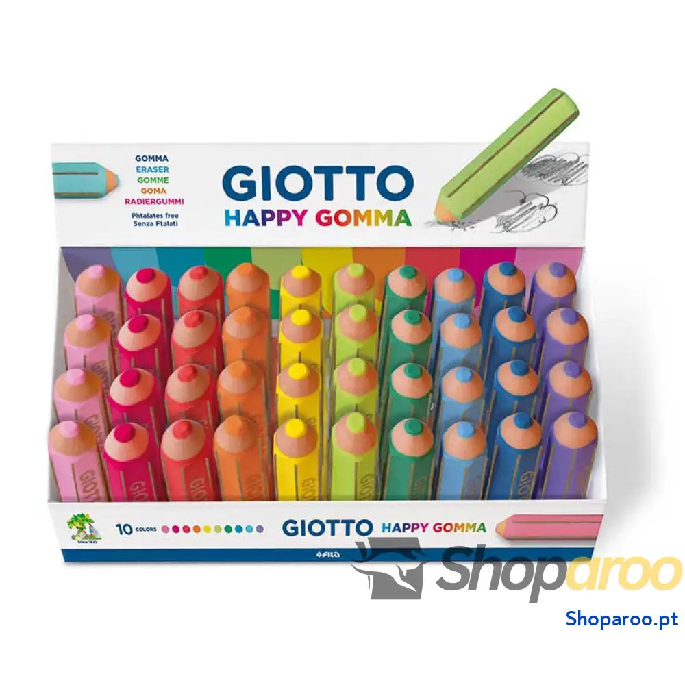 Borracha Giotto Happy Gomma Multicolor 40 Peças