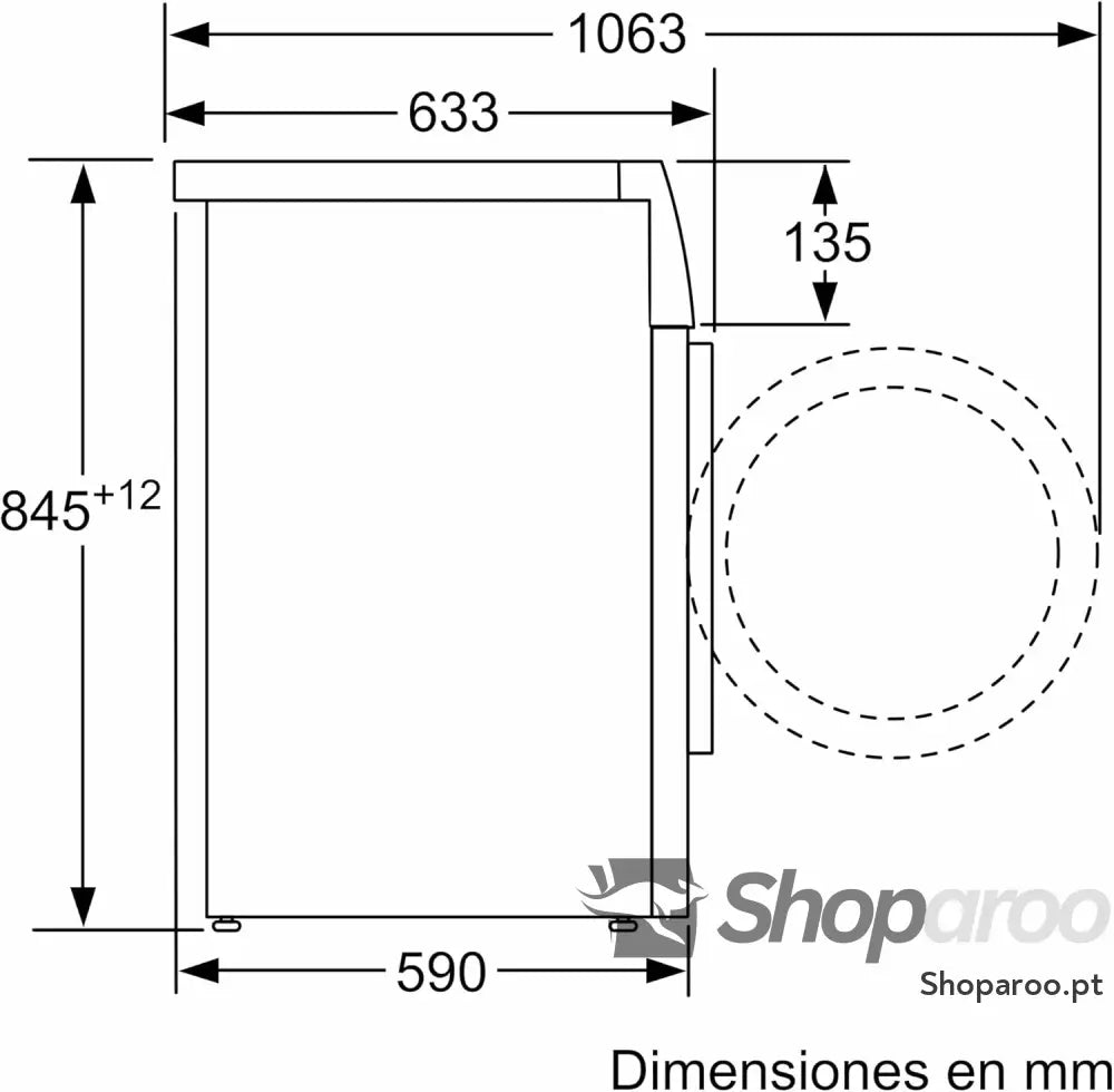 Bosch Máquina de lavar livre instalação 8 kg 1200 RPM série 4 função pausa carregamento Iron Assist Motor EcoSilence