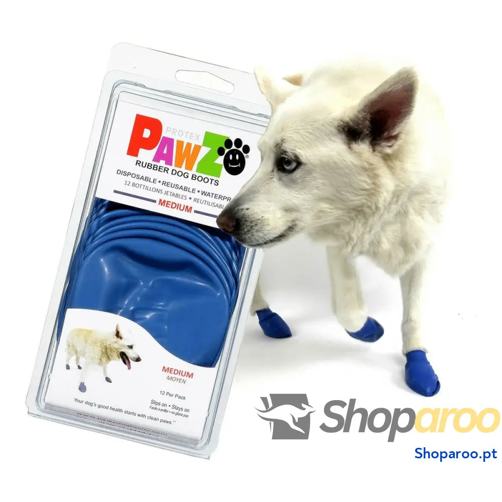 Botas Pawz Cão 12 Unidades Azul Tamanho M