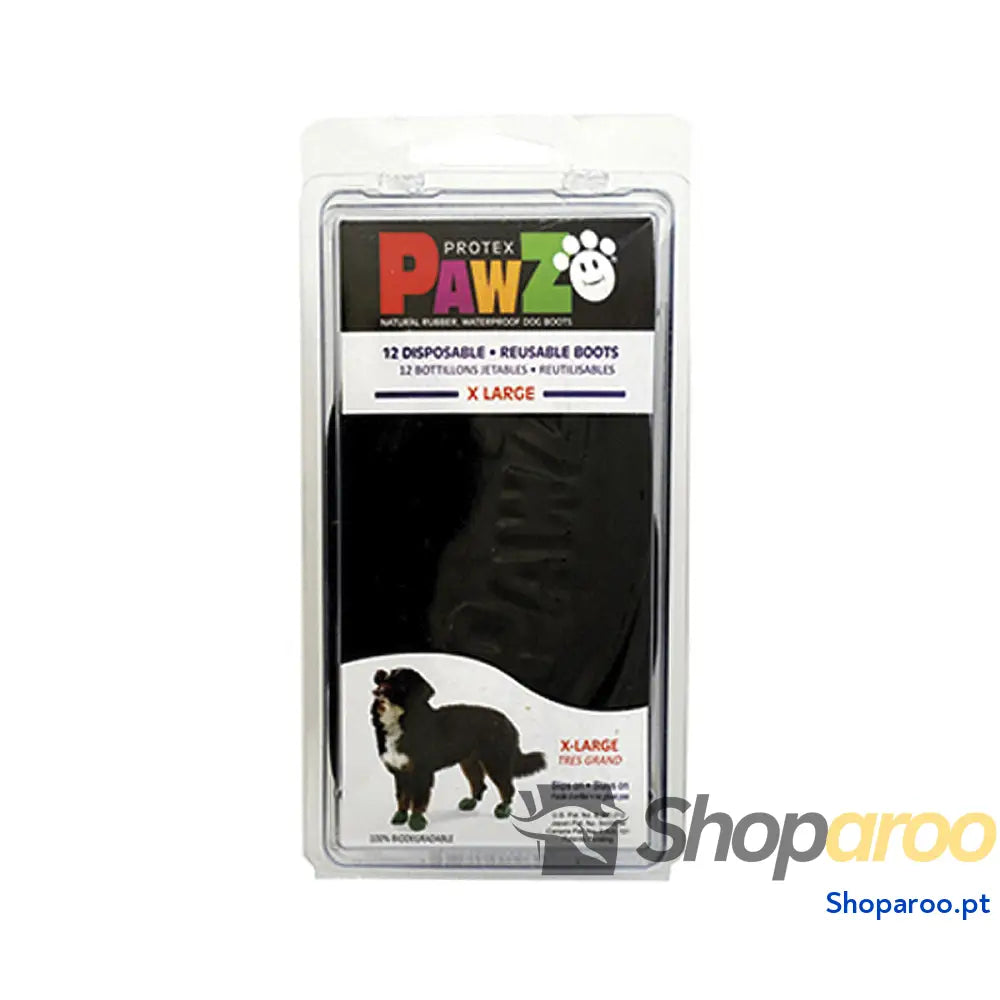 Botas Pawz Cão 12 Unidades Preto Tamanho XL