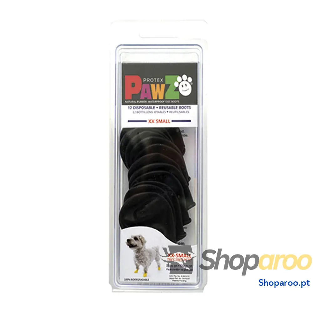 Botas Pawz Cão 12 Unidades Preto Tamanho XXS