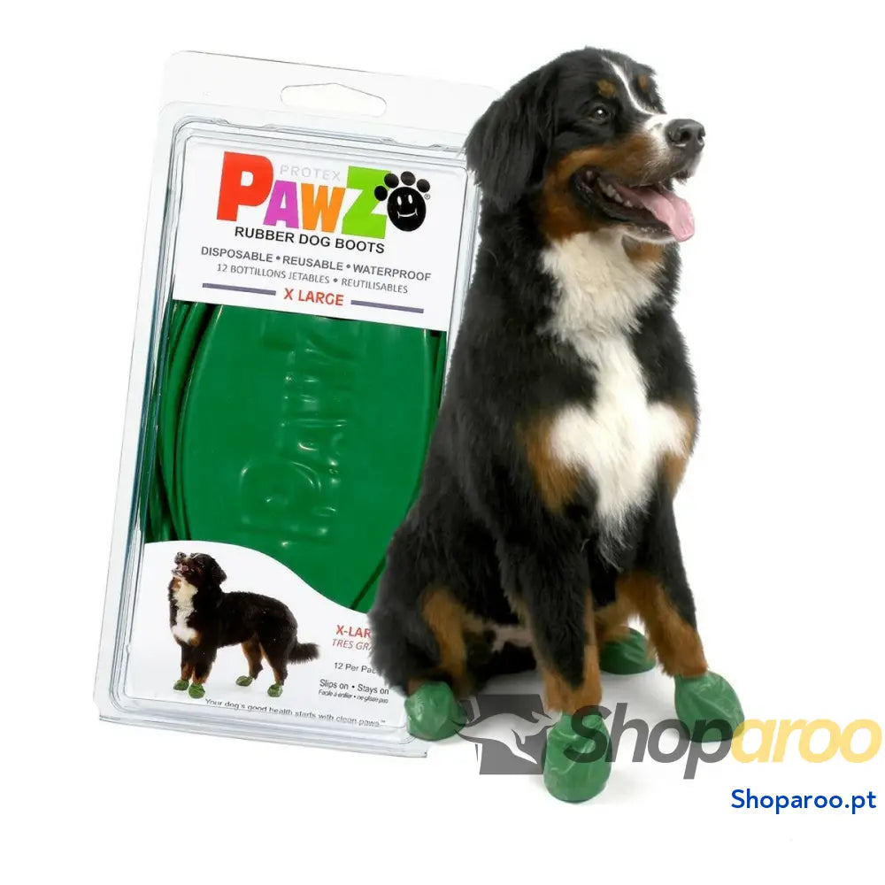 Botas Pawz Cão 12 Unidades Tamanho XL Verde