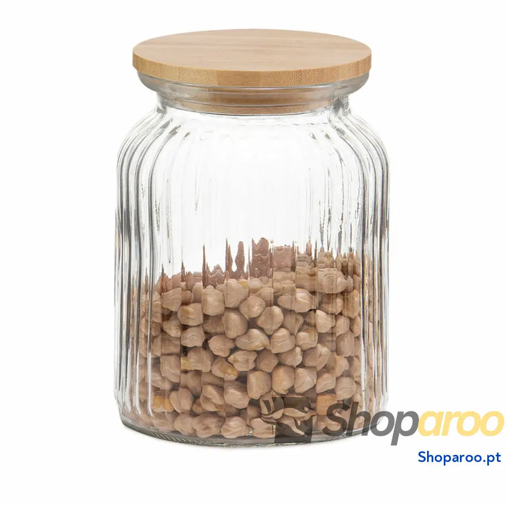 Bote Andrea House MS72137 Vidro Bambu Cozinha 1 L