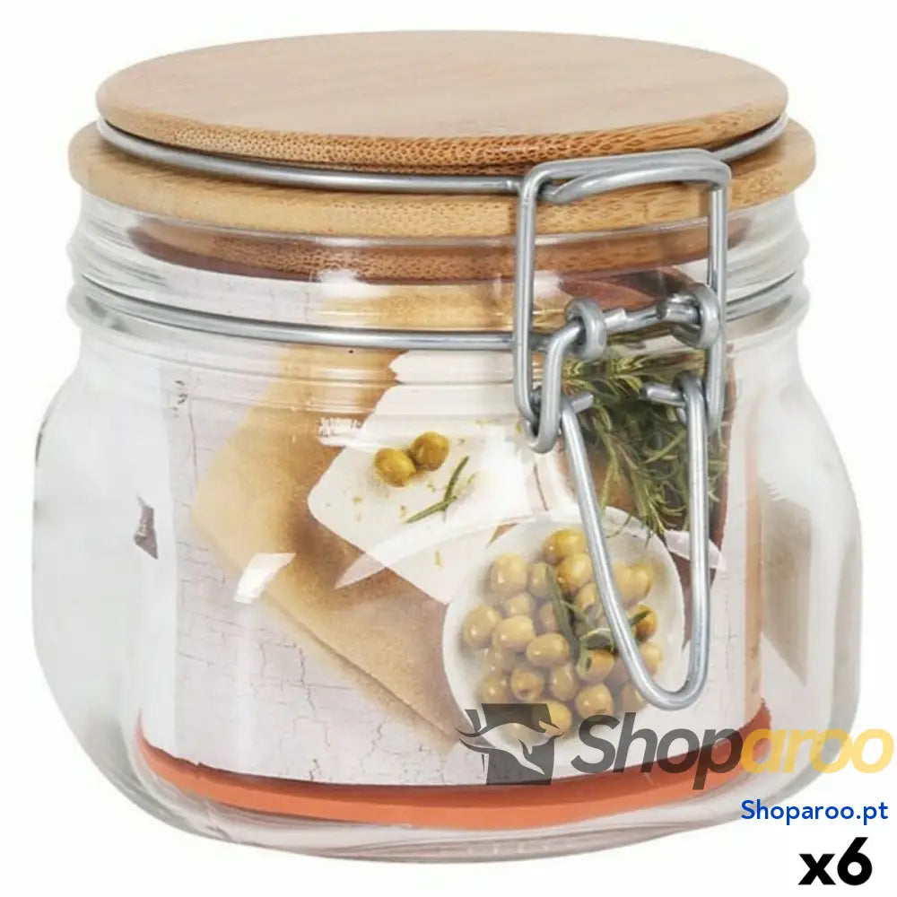 Bote Borgonovo Primizie Bambu 500 ml 10,5 x 10,5 x 10 cm (6 Unidades)