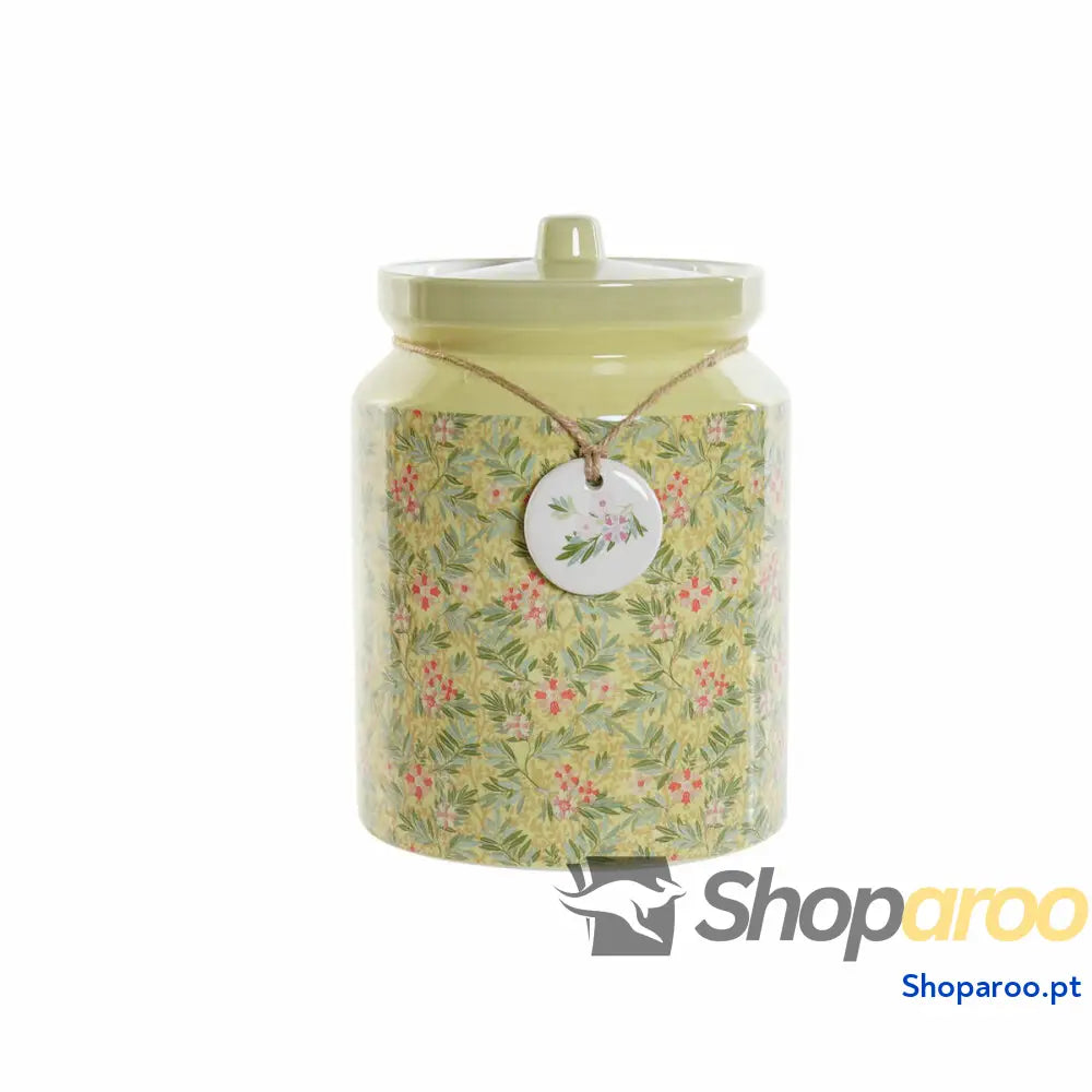 Bote DKD Home Decor Bloemen 15,5 x 15,5 x 21 cm (2 Unidades)