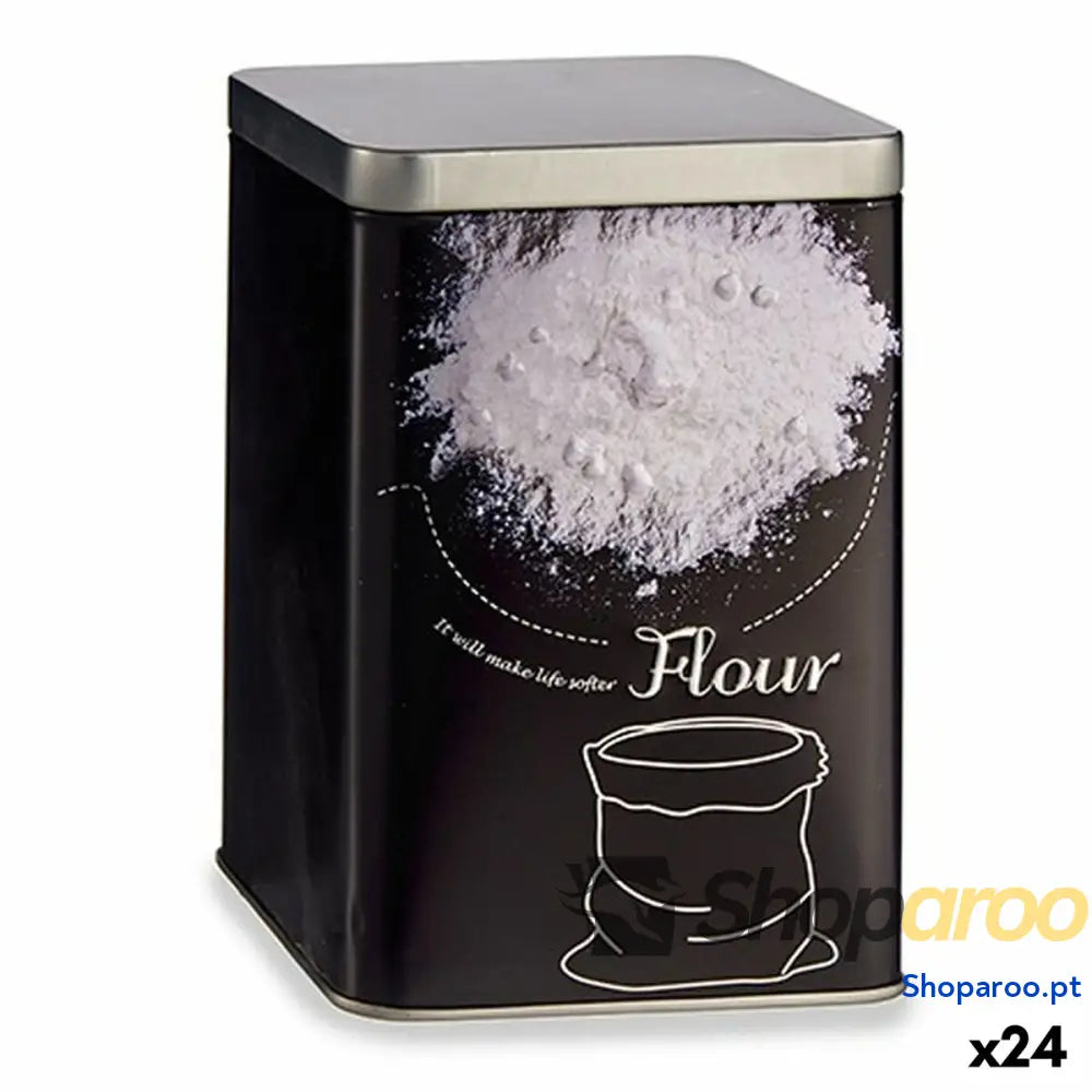 Bote Kinvara W7067-2 Preto 1 L Farinha (24 Unidades)