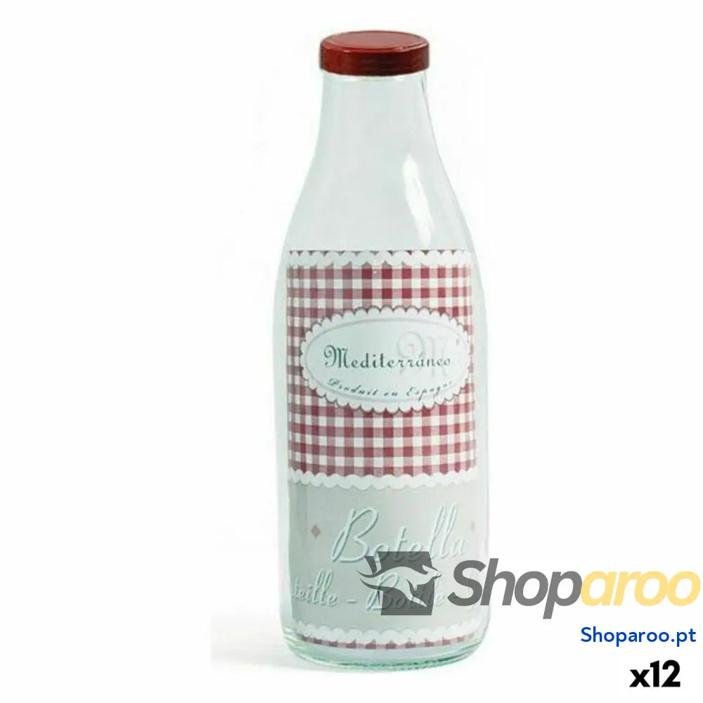 Bote Mediterraneo 41698 1 L Transparente Cristal Vidro 1L (12 Unidades)