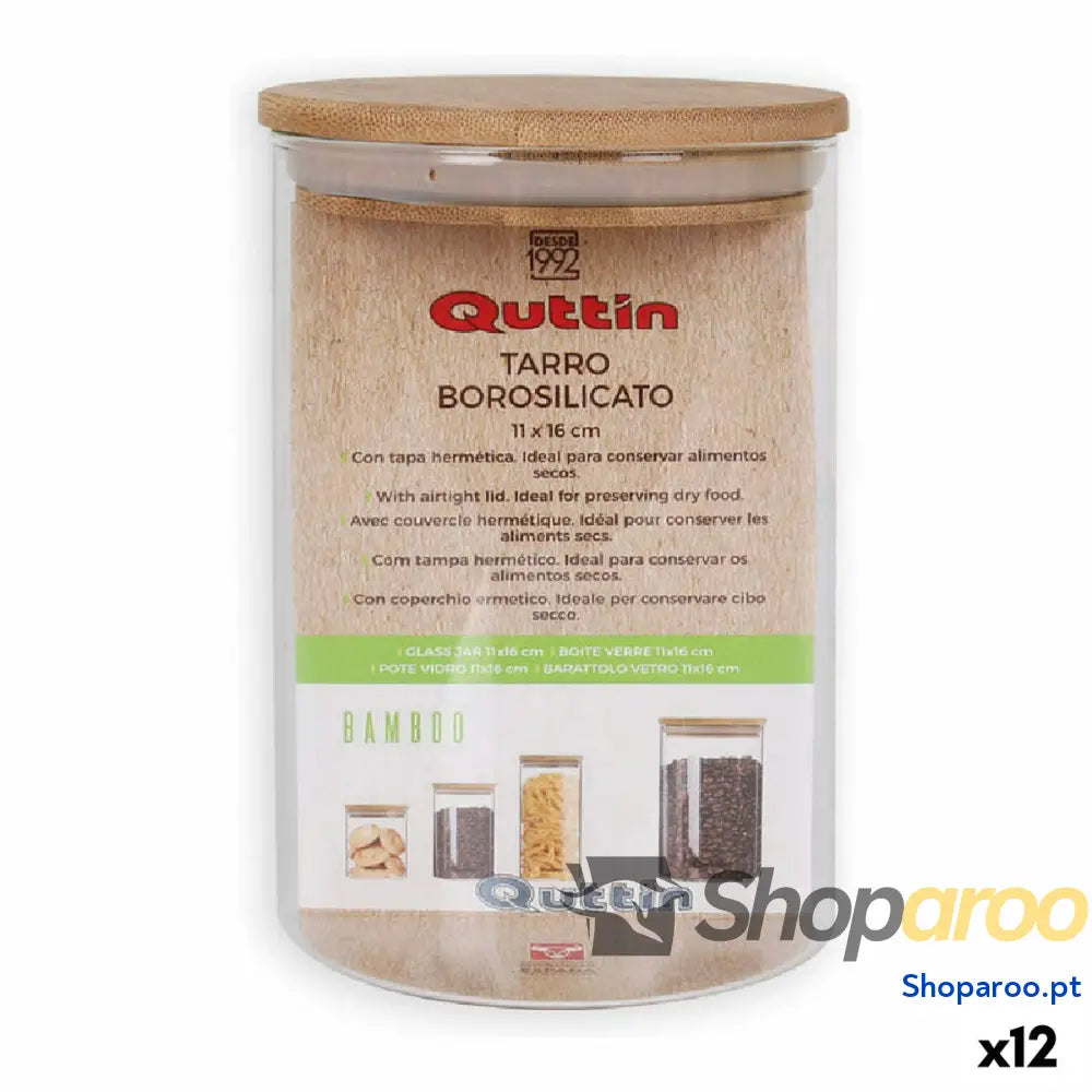 Bote Quttin Silicone 1,15 L 11 x 11 x 16 cm (12 Unidades)