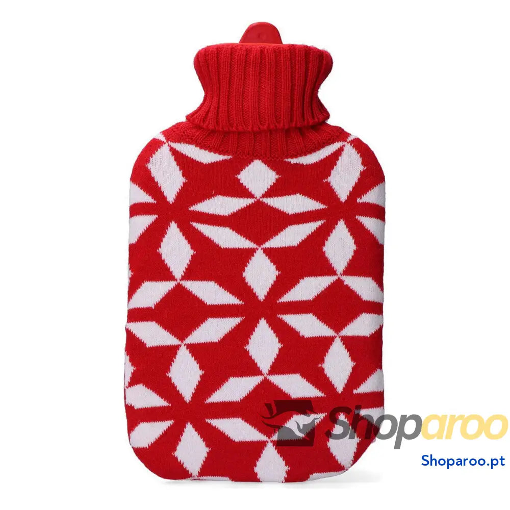Botija de Água Quente EDM 76774 Rojo/Blanco Lã 2 L