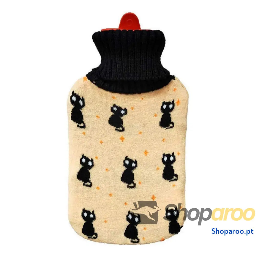 Botija de Água Quente EDM 76780 Bege Gatos Lã 2 L