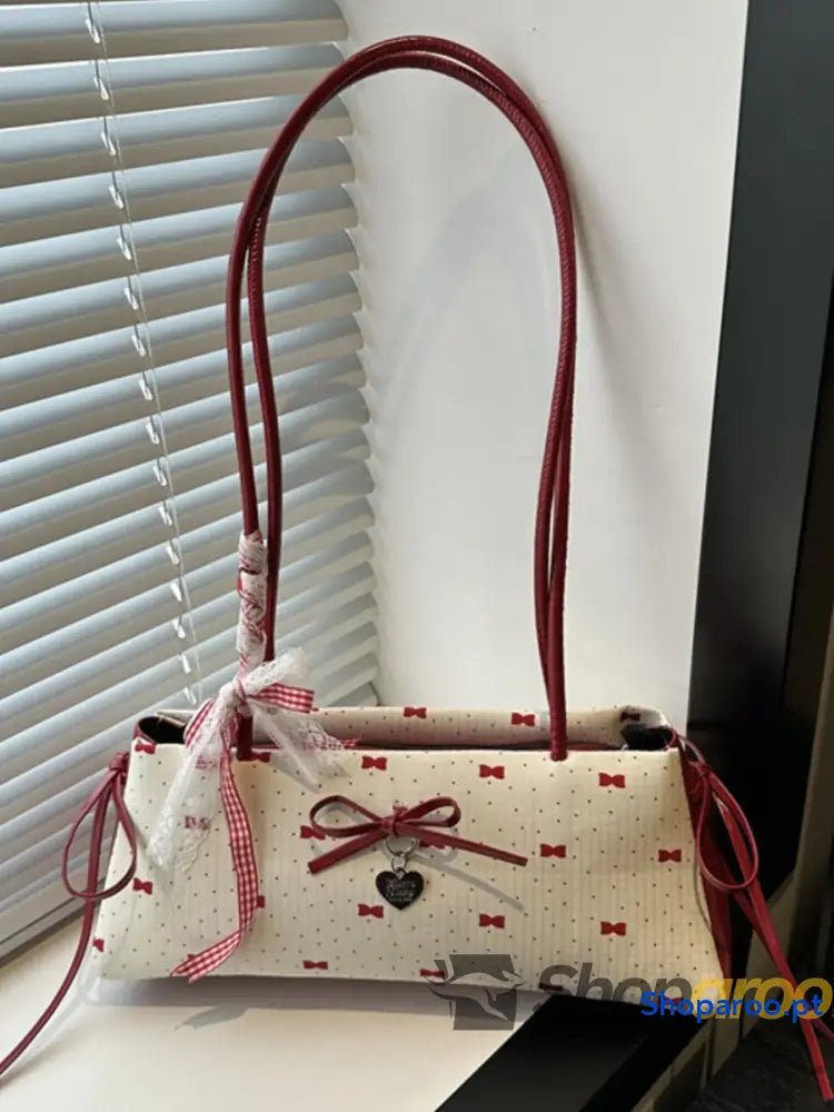 Bow Print Shoulder Bag