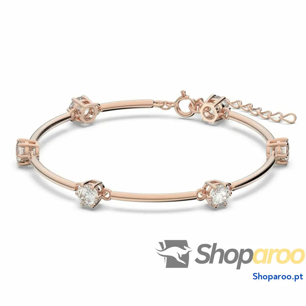 Bracelete feminino Swarovski 5609711 Cor de Rosa