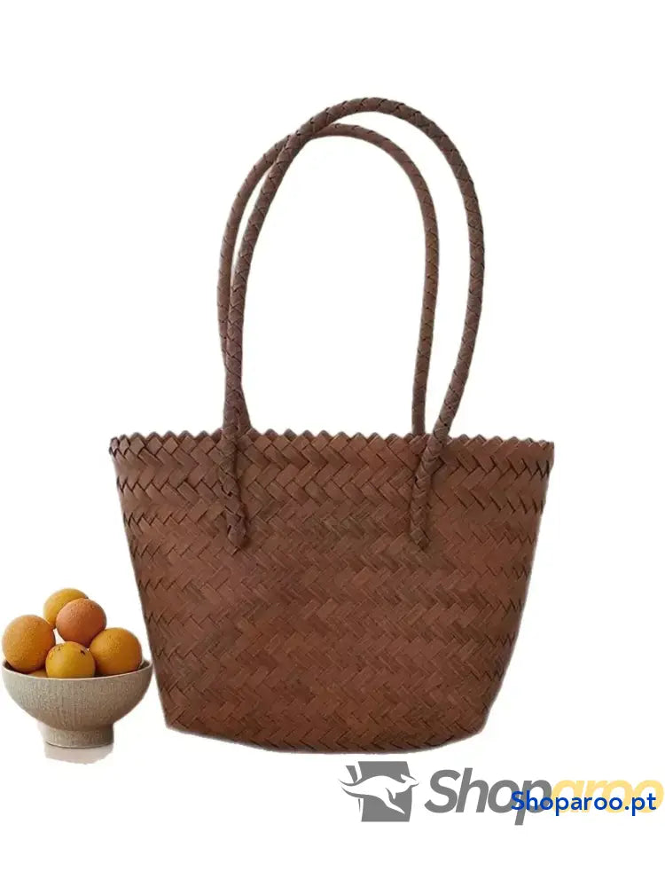 Braided Tote Bag with Handles