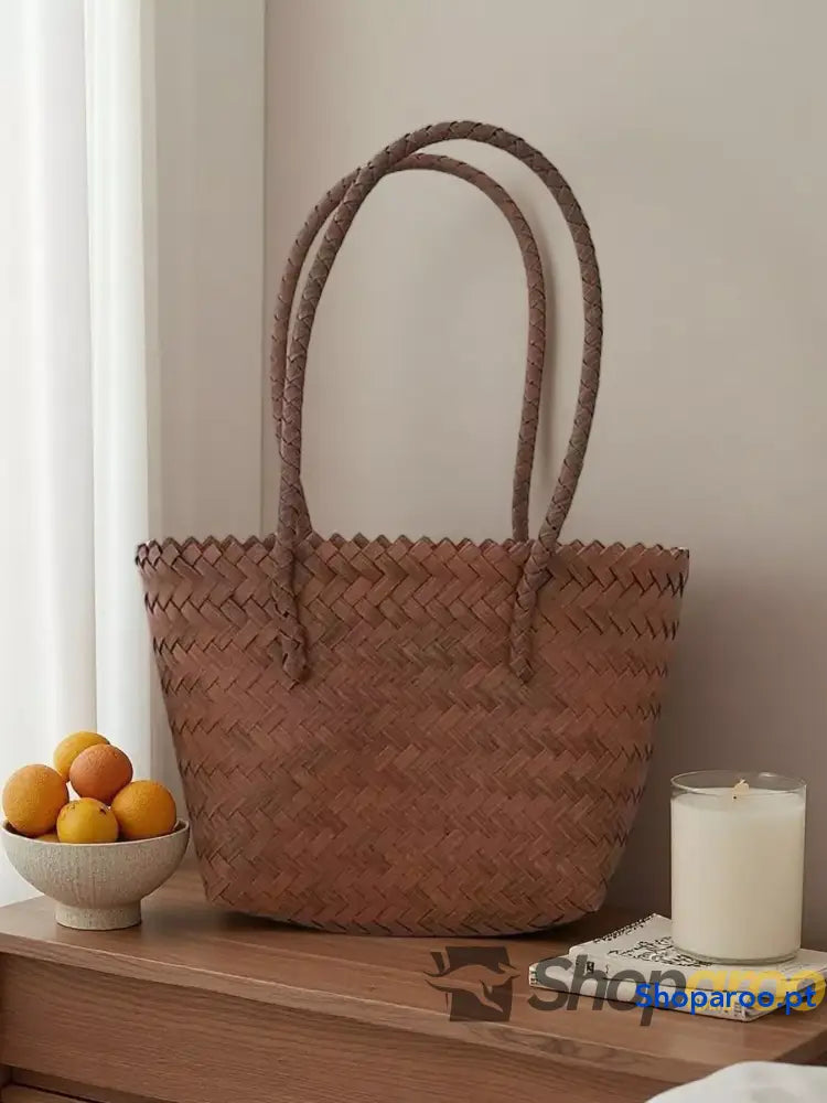 Braided Tote Bag with Handles