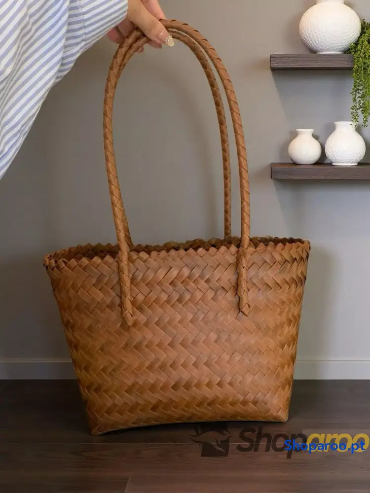 Braided Tote Bag with Handles