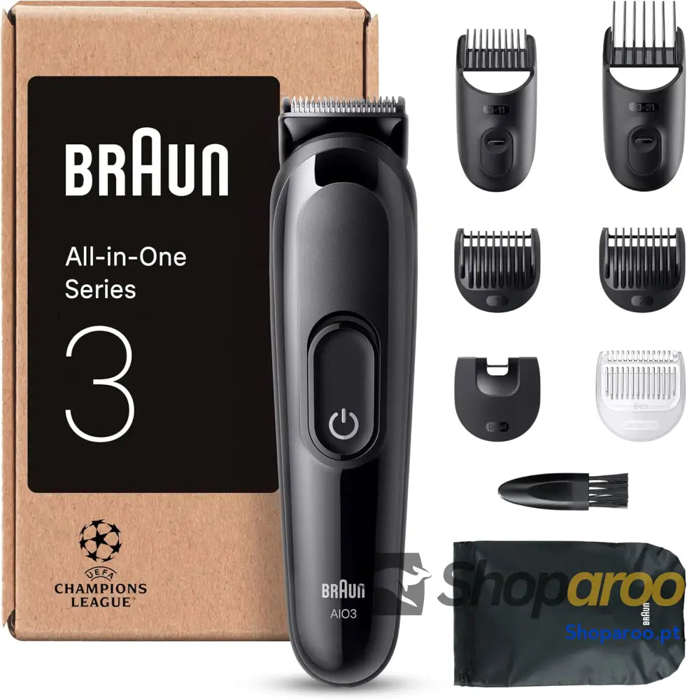 Braun Aparador tudo em um série 3 AIO3545 kit de Styling 8 1 para barba e cabelo 14 comprimentos máquina cortar com 50