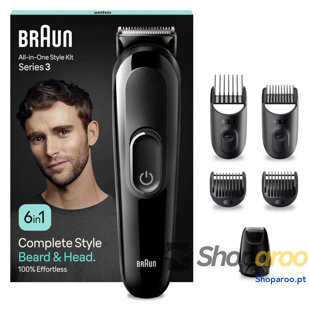 Braun Aparador tudo em um série 3 AIO3545 kit de Styling 8 1 para barba e cabelo 14 comprimentos máquina cortar com 50