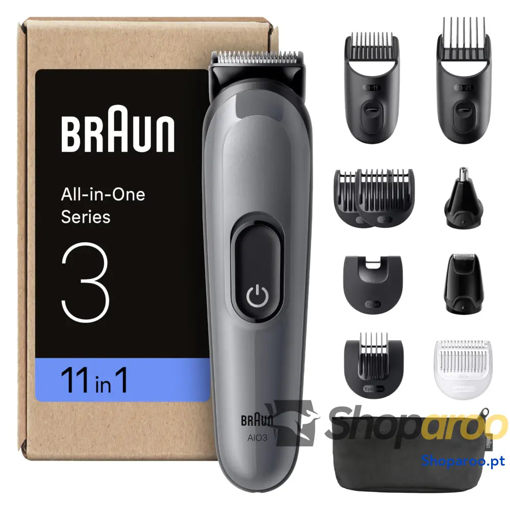 Braun Aparador tudo em um série 3 AIO3545 kit de Styling 8 1 para barba e cabelo 14 comprimentos máquina cortar com 50