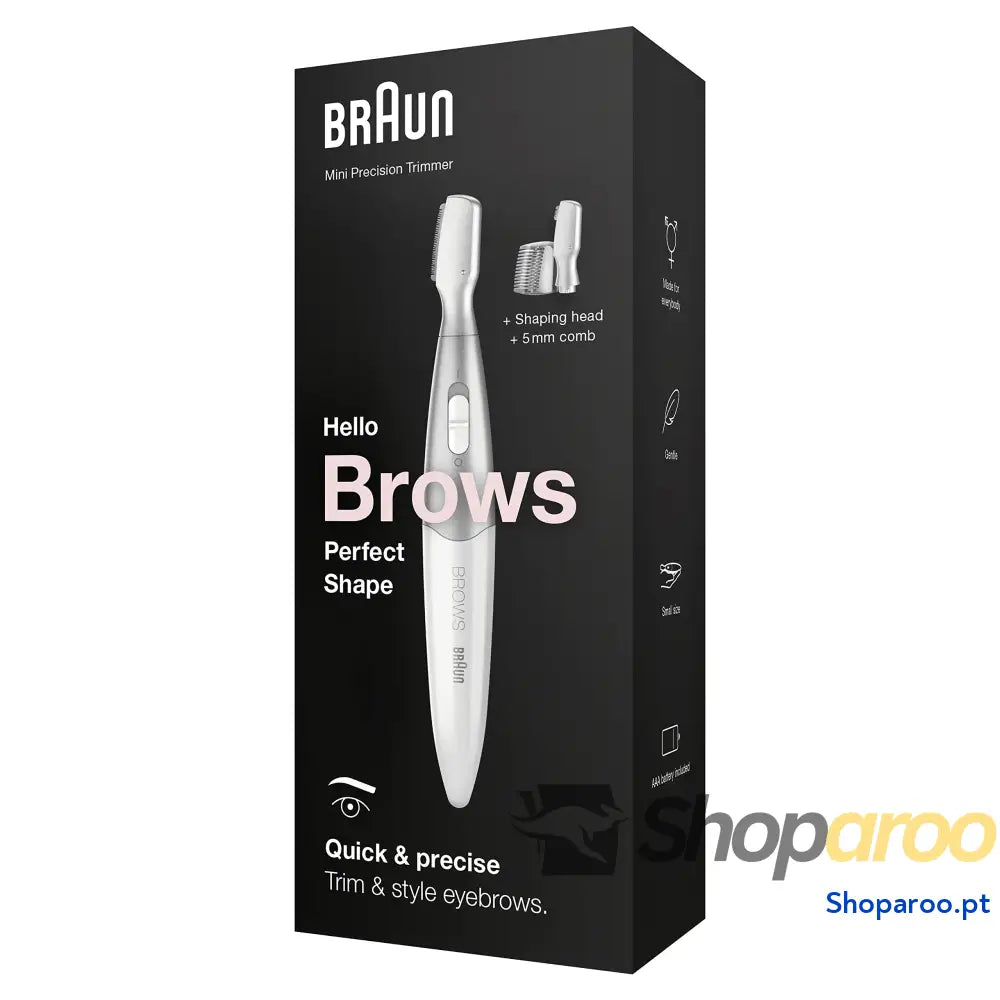 Braun Mini depiladora facial FS1000 para mulher com luz Smartlight integrada precisão lábios superior pala e bochechas