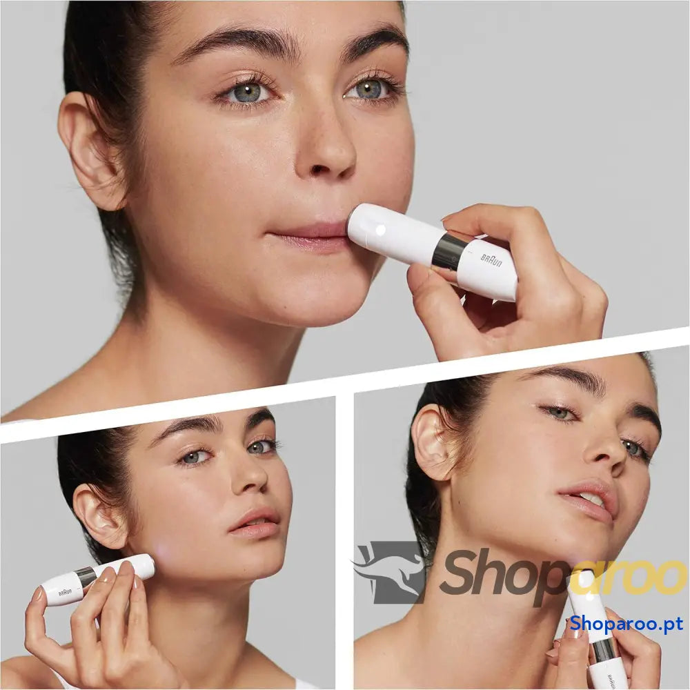 Braun Mini depiladora facial FS1000 para mulher com luz Smartlight integrada precisão lábios superior pala e bochechas