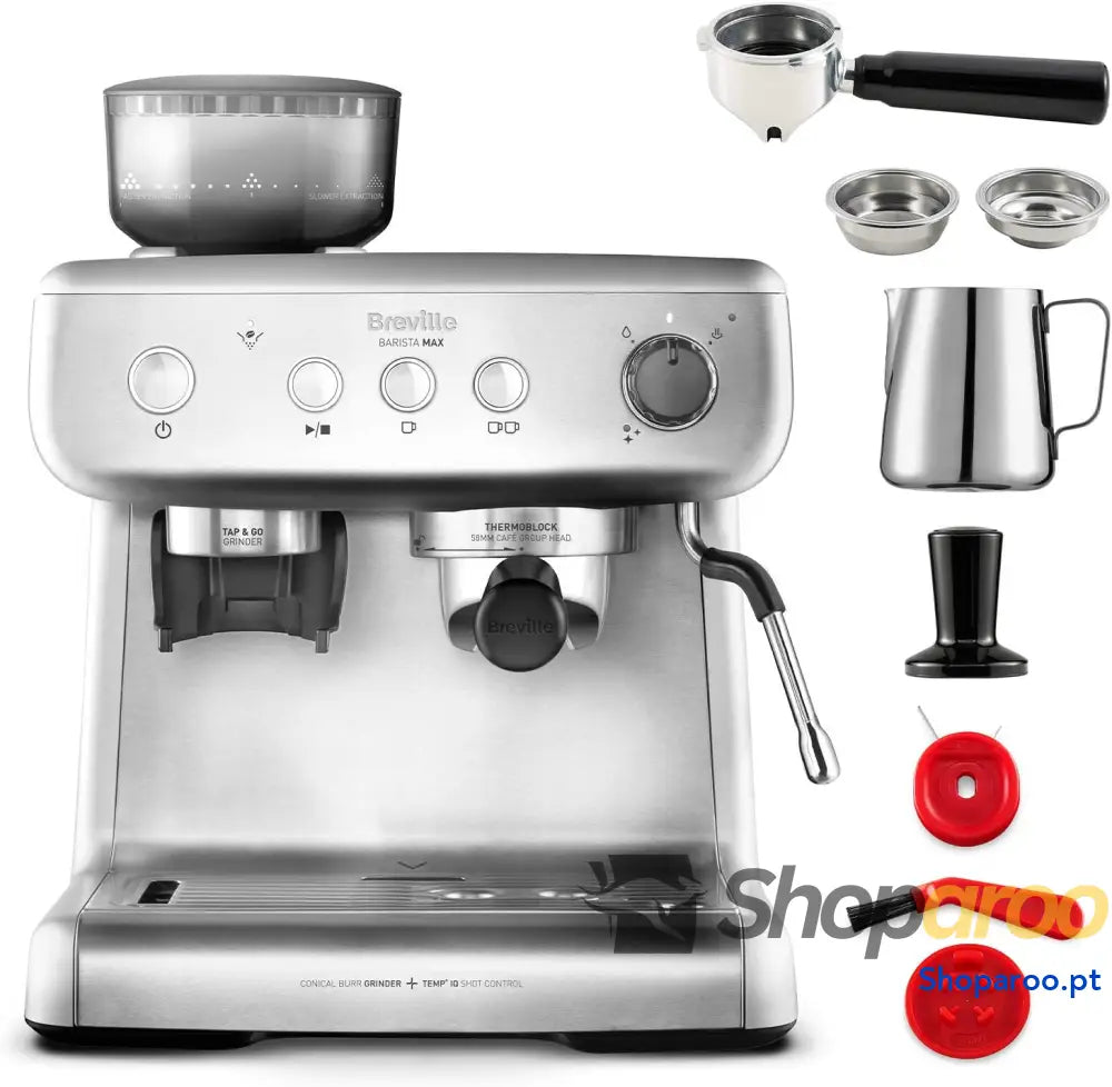 Breville Barista Max máquina de café expresso totalmente automática com moinho integrado e bomba italiana 15 bares