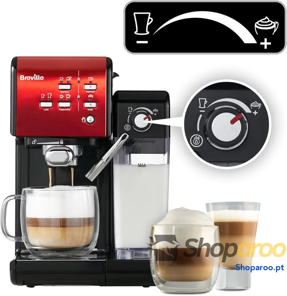 Breville Prima Latte II Espresso | Cafeteira para latte e cappuccino | Bomba profissional de 15 bares espumador