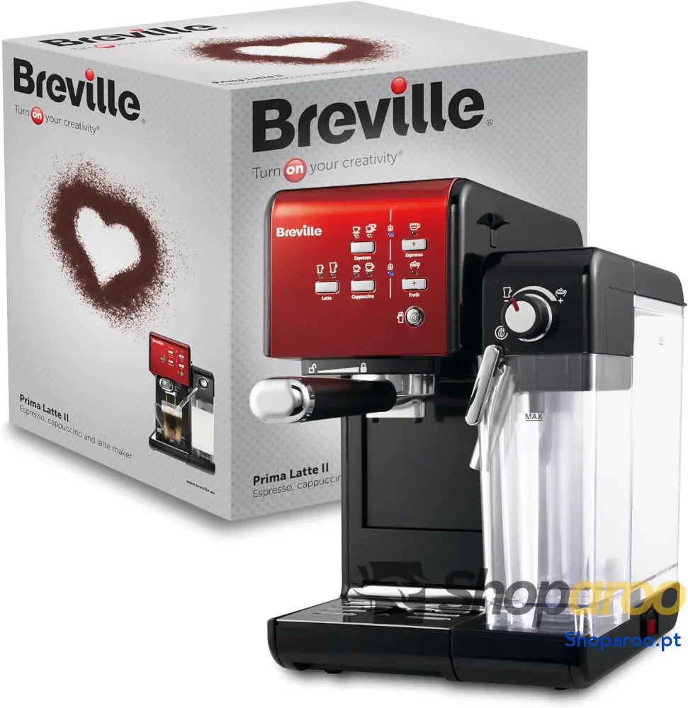 Breville Prima Latte II Espresso | Cafeteira para latte e cappuccino | Bomba profissional de 15 bares espumador