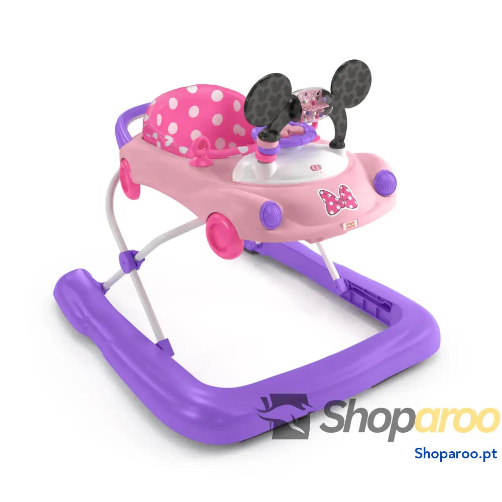 Bright Starts Andador de primeiros passos dobrável para bebés Giggling Safari brinquedo ábaco divertido e colorido