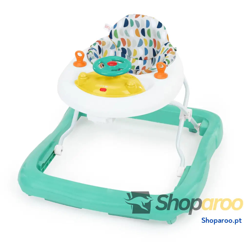 Bright Starts Andador de primeiros passos dobrável para bebés Giggling Safari brinquedo ábaco divertido e colorido