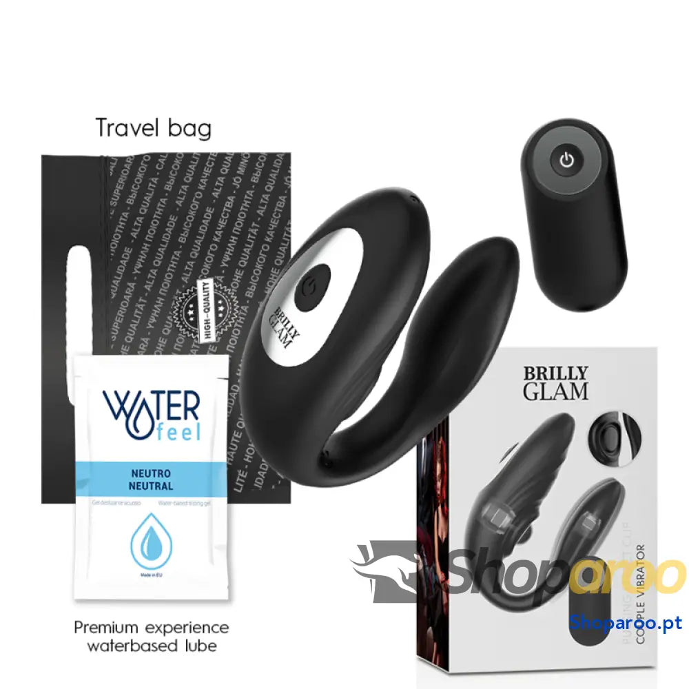 BRILLY GLAM- CONTROLE REMOTO PULSANTE E VIBRATÓRIO DE CASAL