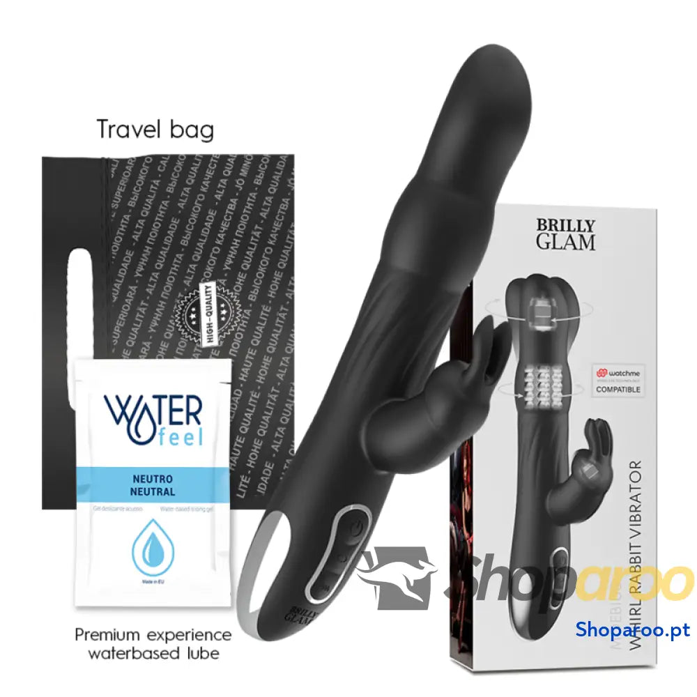 BRILLY GLAM - VIBRADOR E ROTADOR MOEBIUS COELHO COMPATÍVEL COM A TECNOLOGIA WATCHME WIRELESS