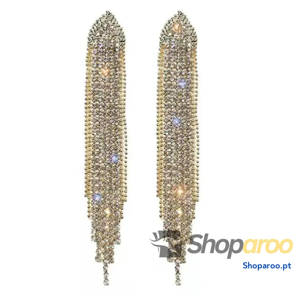 Brincos de Prata 925 com Strass e Detalhe Vermelho