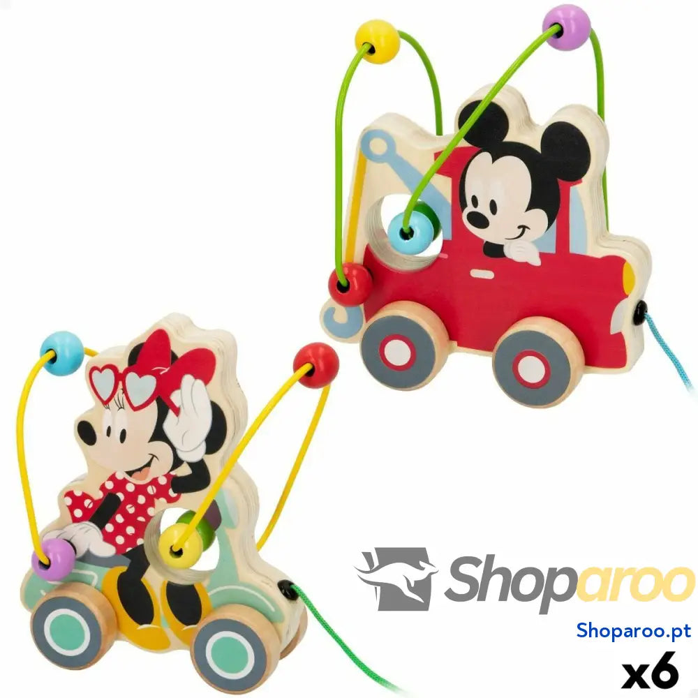 Brinquedo de arraste Disney Madeira (6 Unidades)