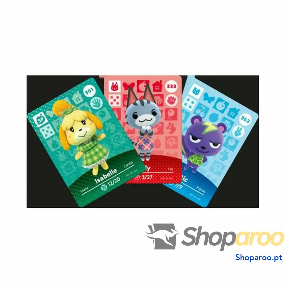 Brinquedo Interativo Nintendo amiibo Animal Crossing Cards - Series 4 Pack 3 Peças 3 Unidades