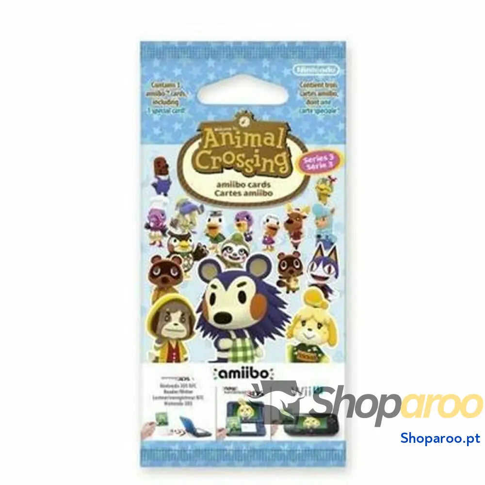 Brinquedo Interativo Nintendo Animal Crossing amiibo Cards Triple Pack - Series 3 Pack 3 Peças