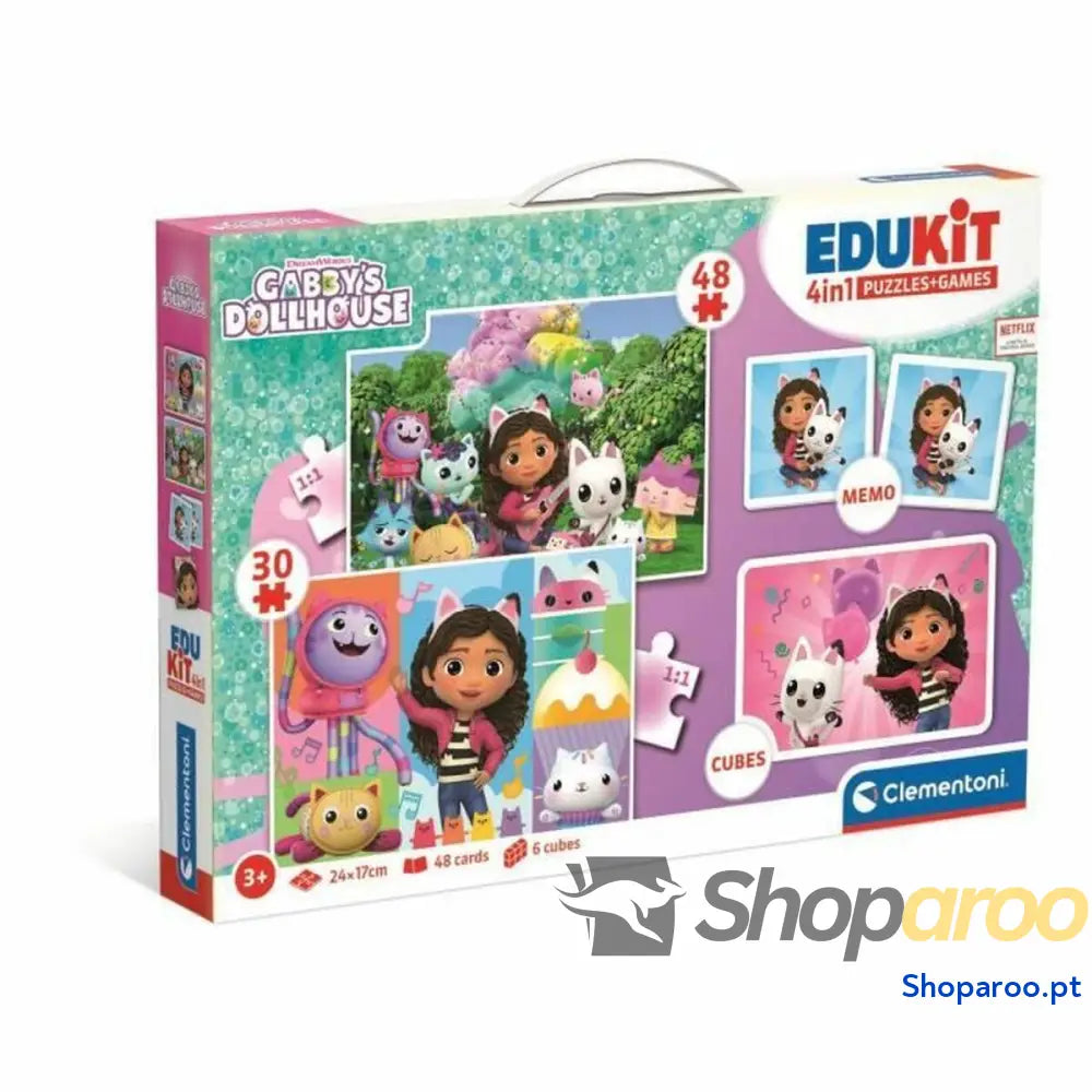 Brinquedo Interativo para Bebés Clementoni Edukit 4 en 1 Gabby y la casa mágica