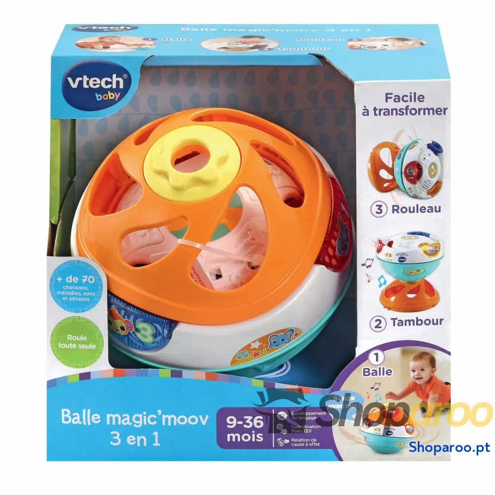 Brinquedo Interativo para Bebés Vtech Baby Magic'Moov Ball 3 in 1