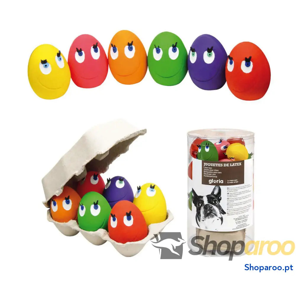 Brinquedo para cães Gloria Ovos Tamanho S Látex (24 pcs)