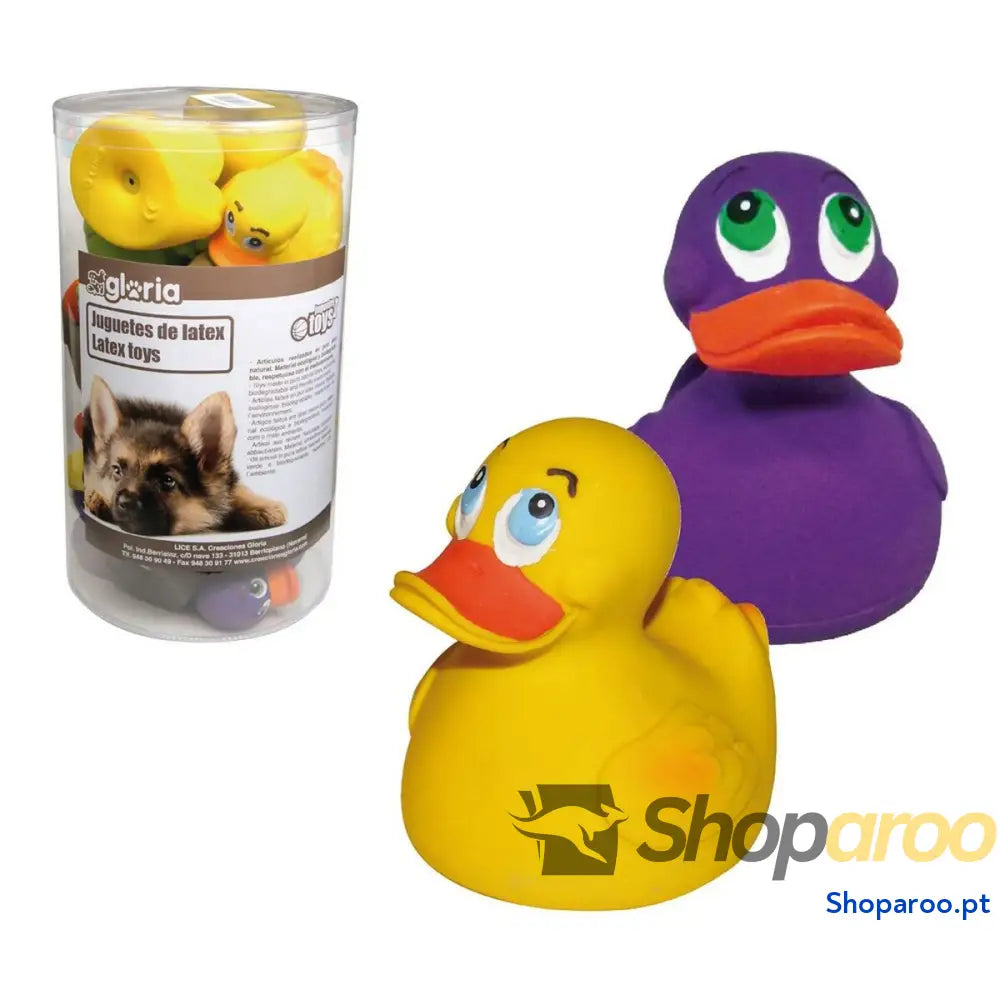 Brinquedo para cães Gloria Patos Látex (18 pcs)