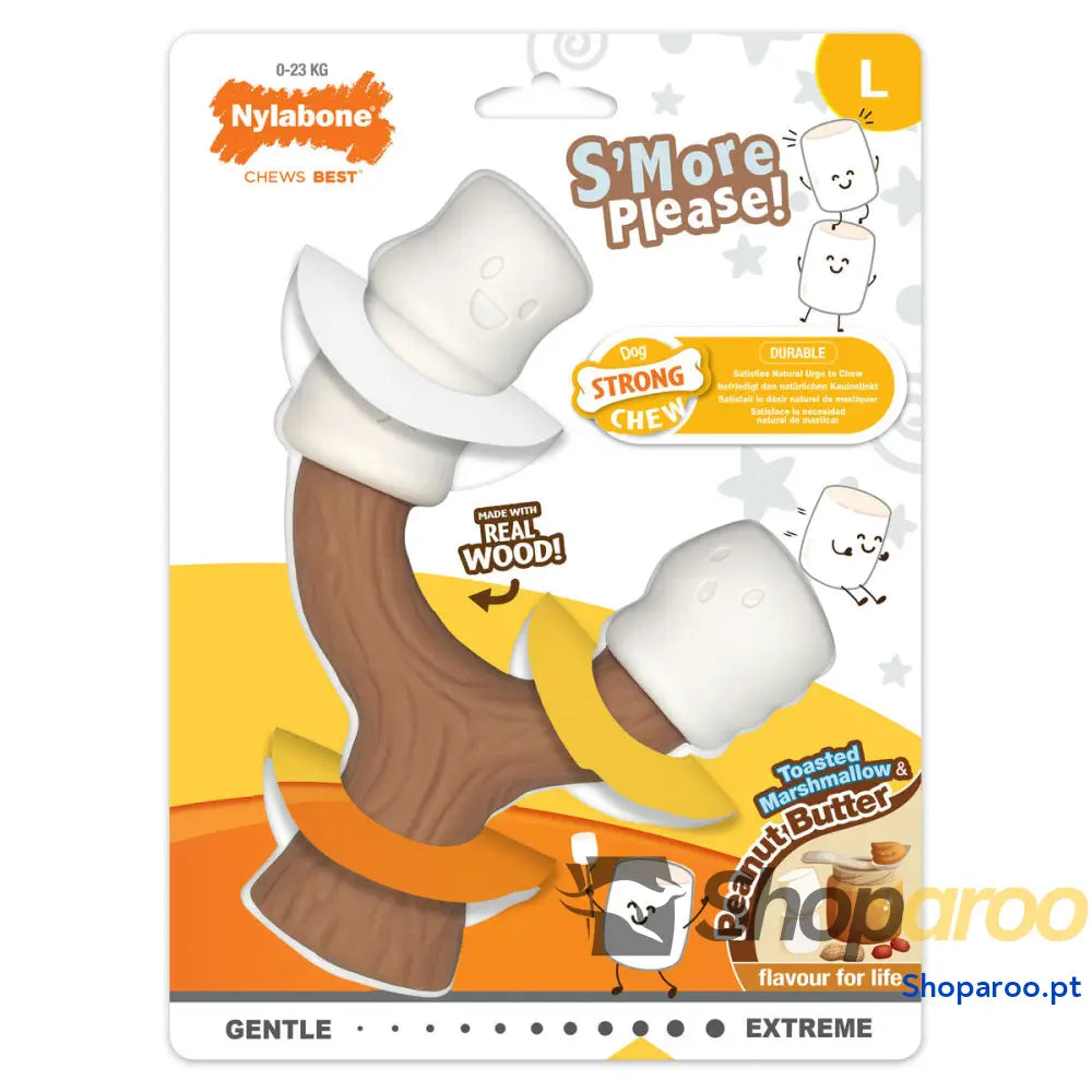 Brinquedo para cães Nylabone Castanho Manteiga de amendoim L