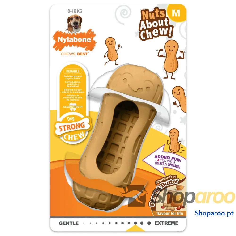 Brinquedo para cães Nylabone Castanho Manteiga de amendoim M
